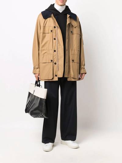 Mackintosh contrasting-collar multiple-pocket jacket outlook