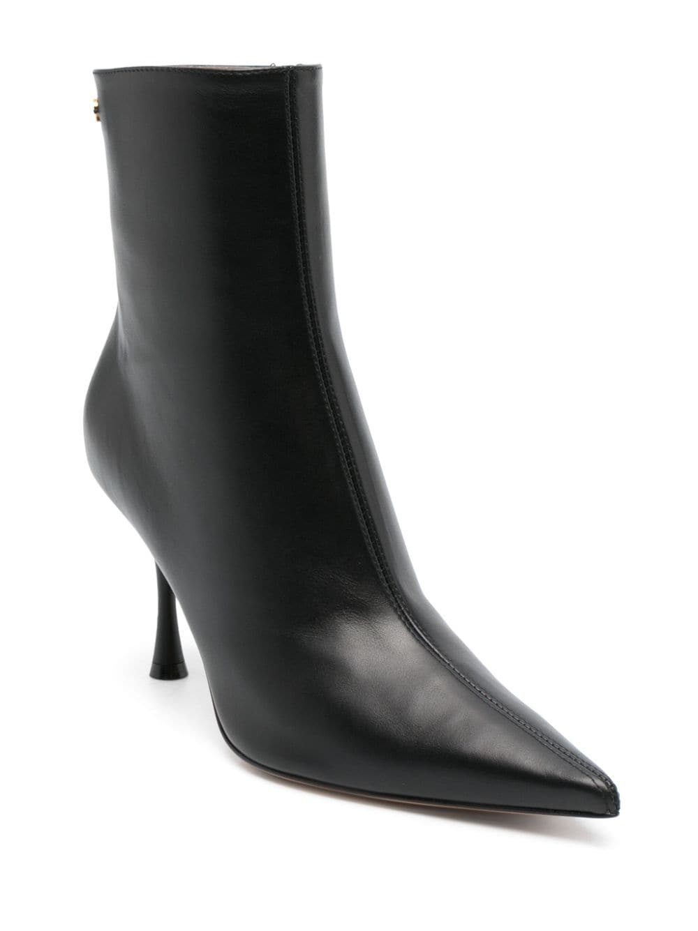 85mm pointy-toe leather boots - 2