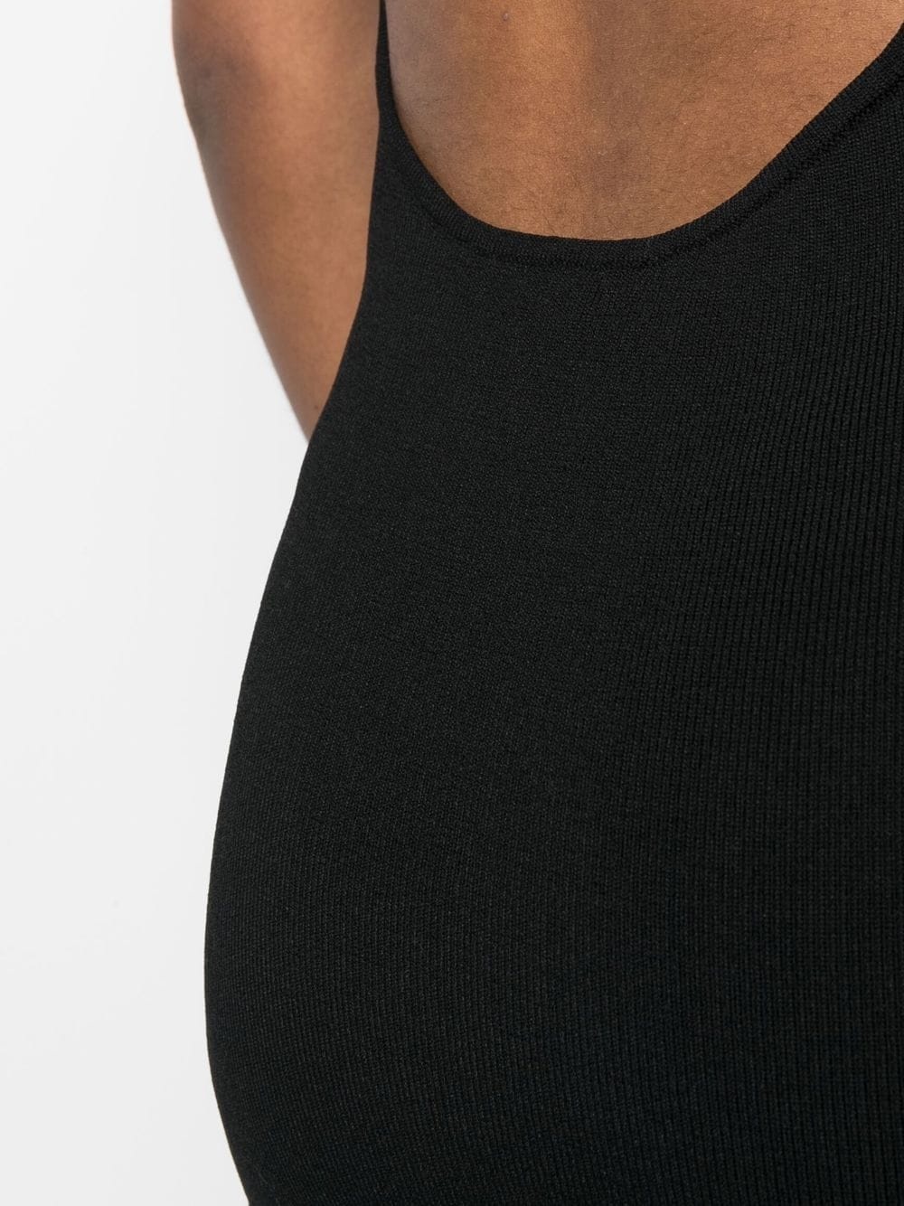 ribbed cross-strap midi dress - 5