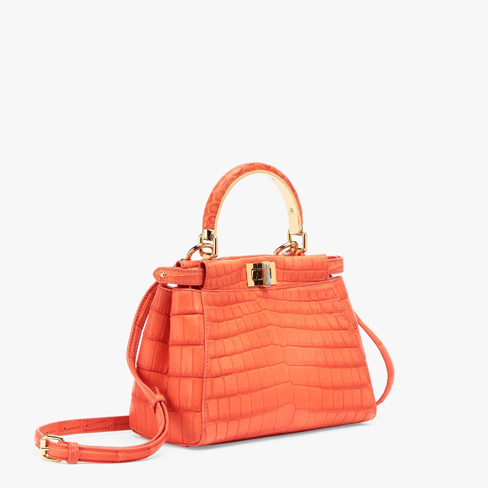 Red crocodile leather bag - 2