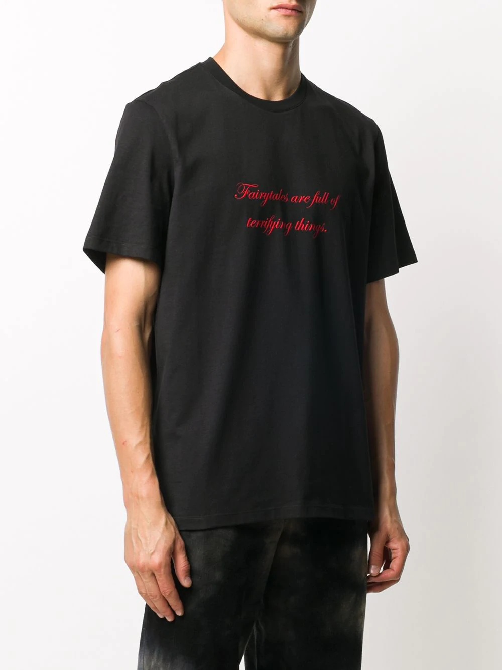 slogan print cotton T-shirt - 3