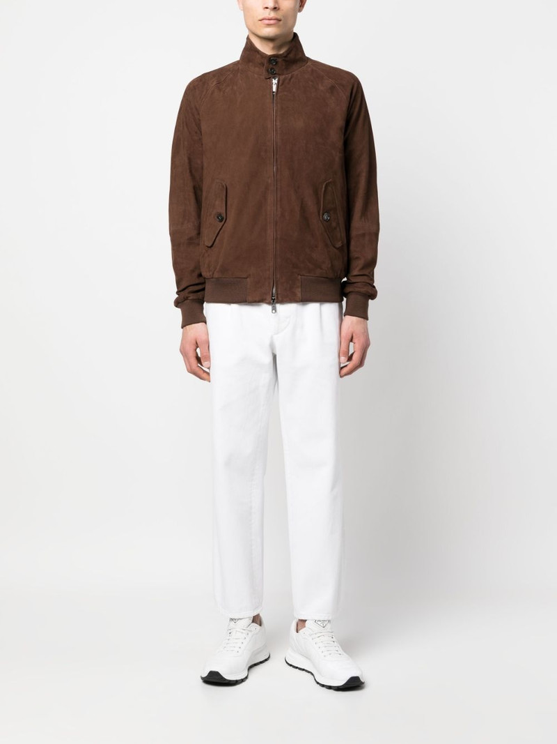 Baracuta G9 Harrington panelled suede jacket outlook