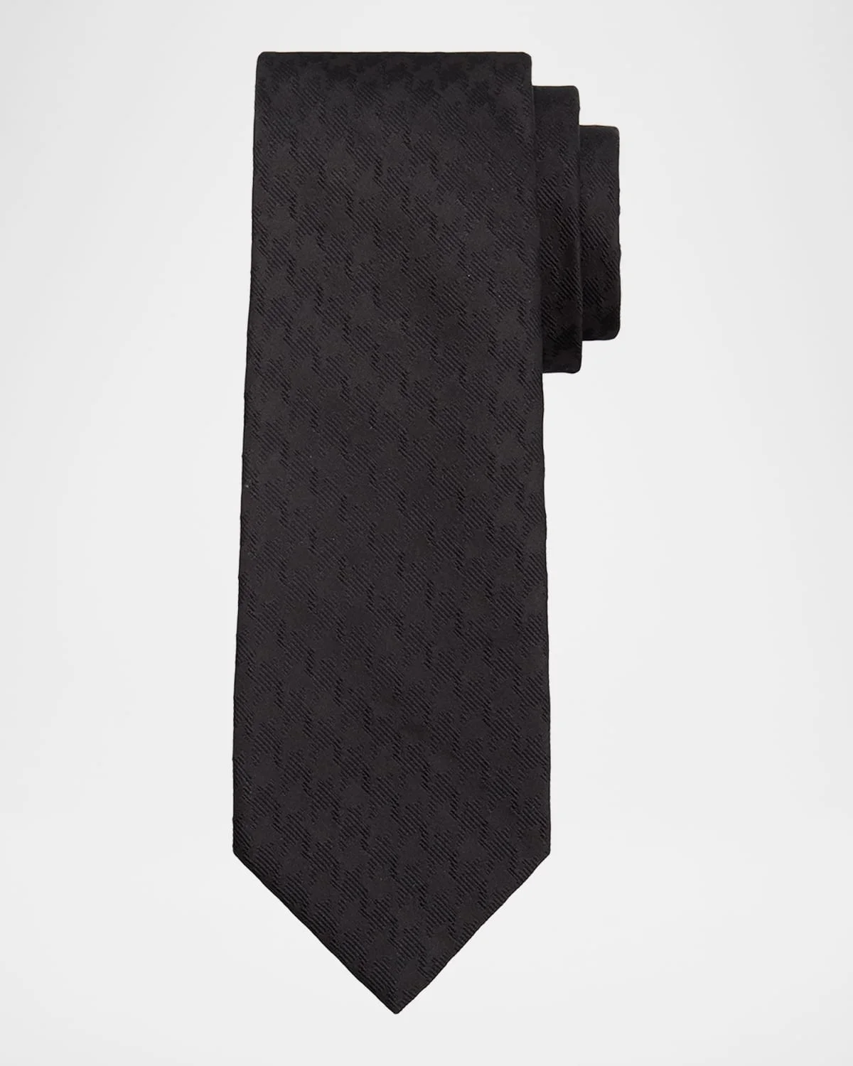 Men's Textured Tonal Jacquard Linen Tie - 1