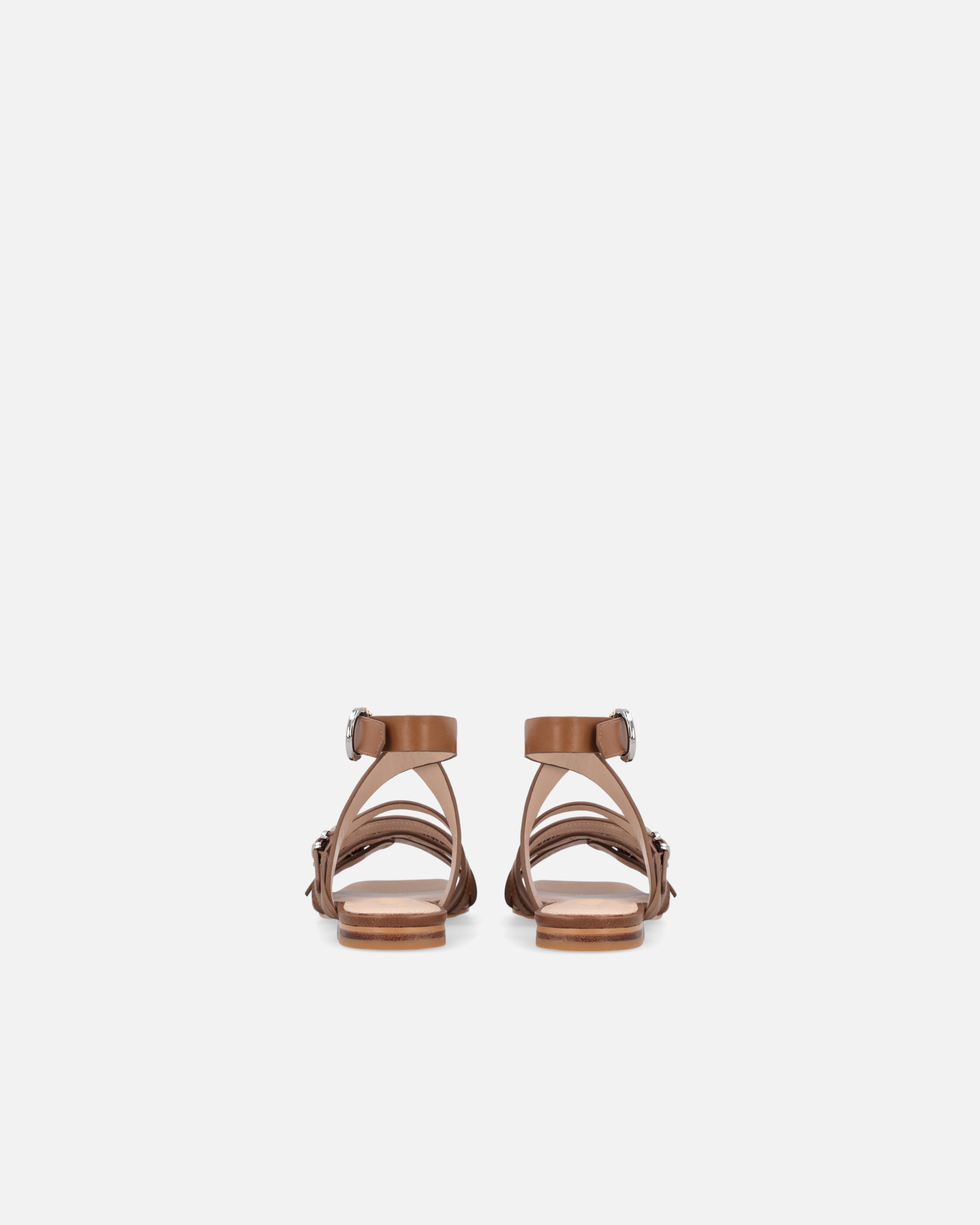 FLAT SANDALS WITH BRAIDED STRAPS AND METALLIC DETAILS - 8