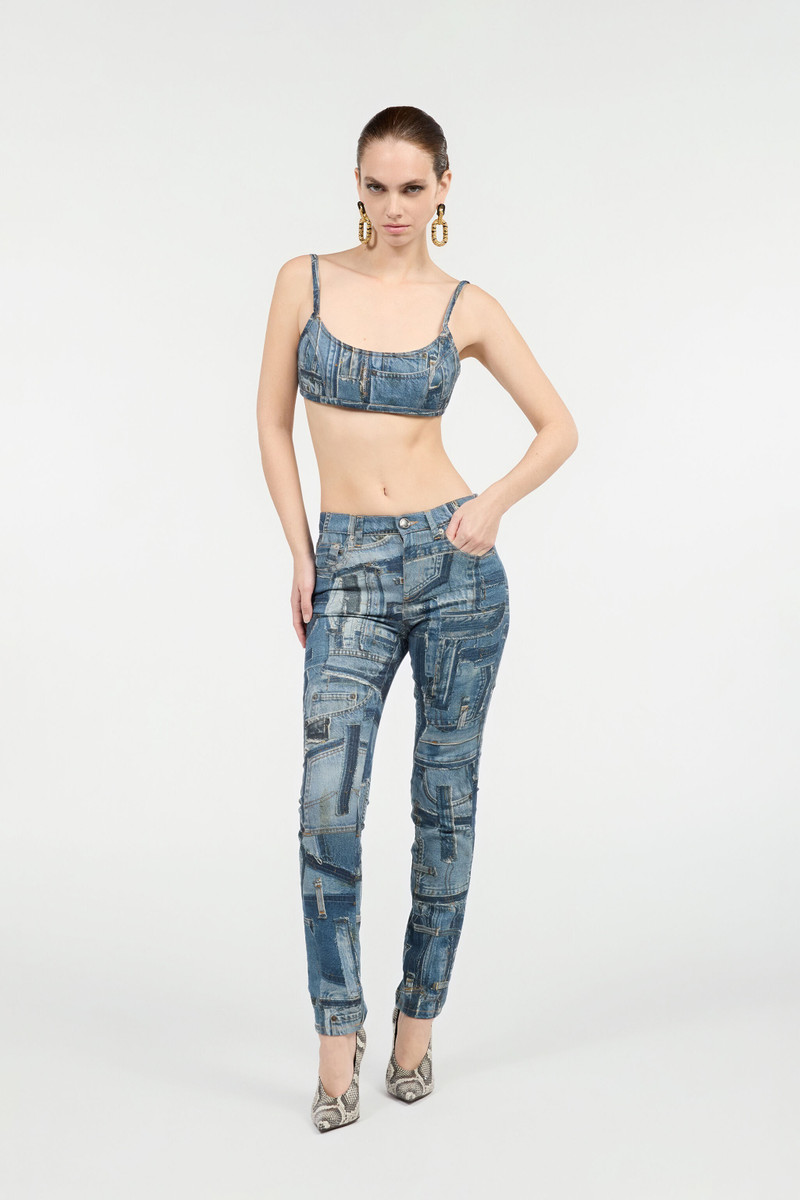 Roberto Cavalli Skinny Patchwork Capsule Collection Jeans outlook