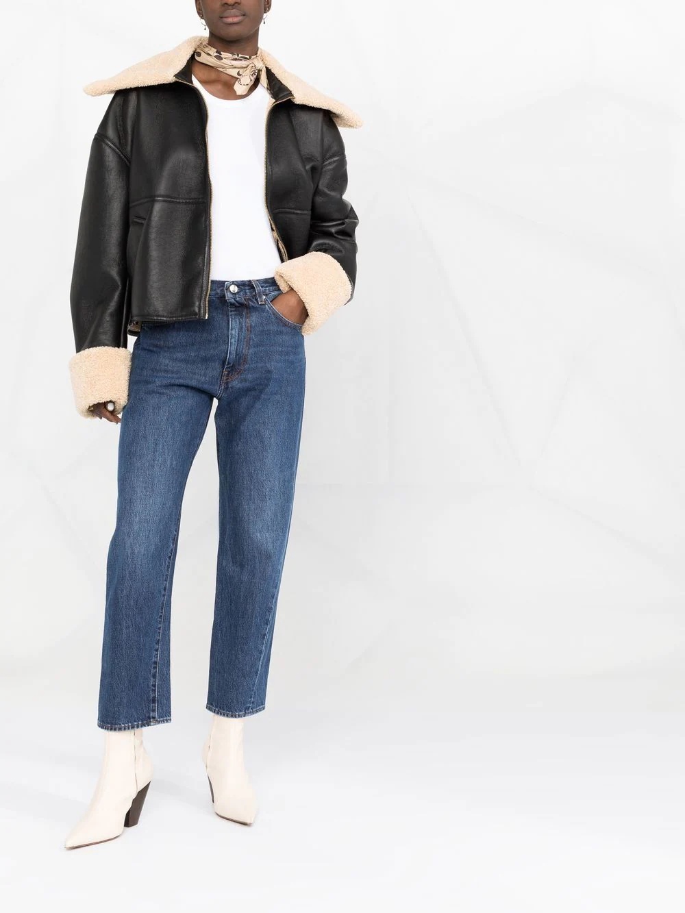 cropped straight-leg jeans - 2