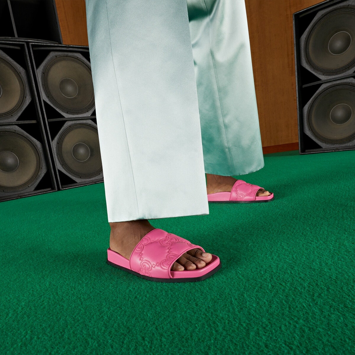 Women's GG matelassé slide sandal - 3