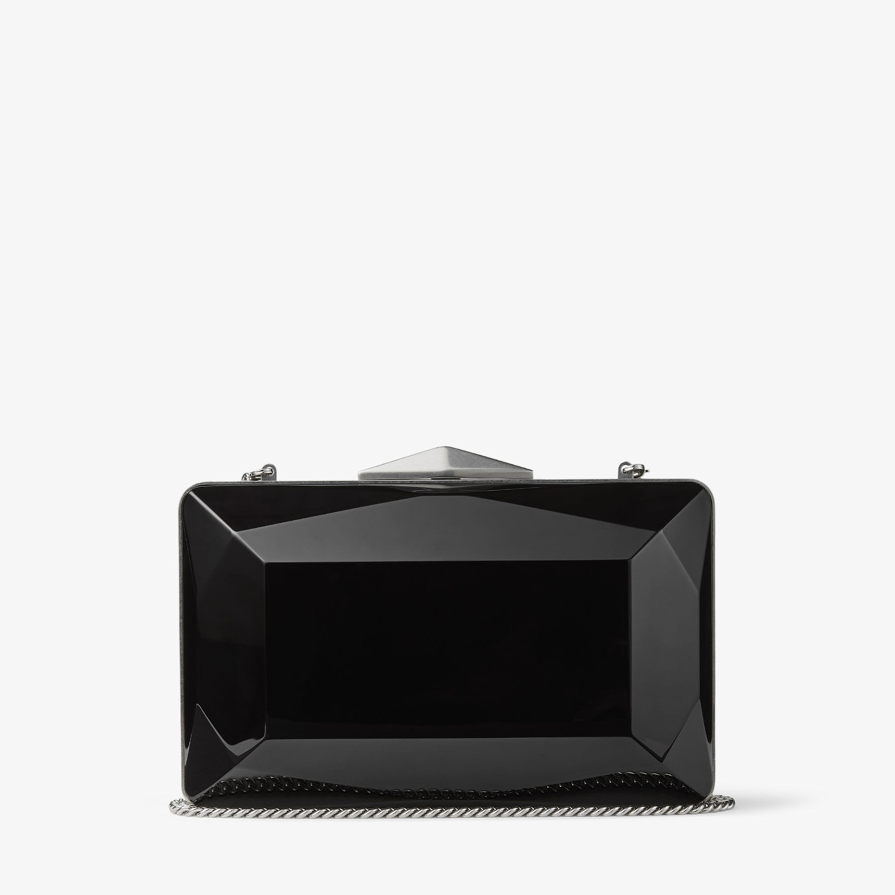 JIMMY CHOO Diamond Box Clutch バイカラー アクリル・バッグ JIMMY CHOO Diamond Box Clutch Black and White Bi-Colour