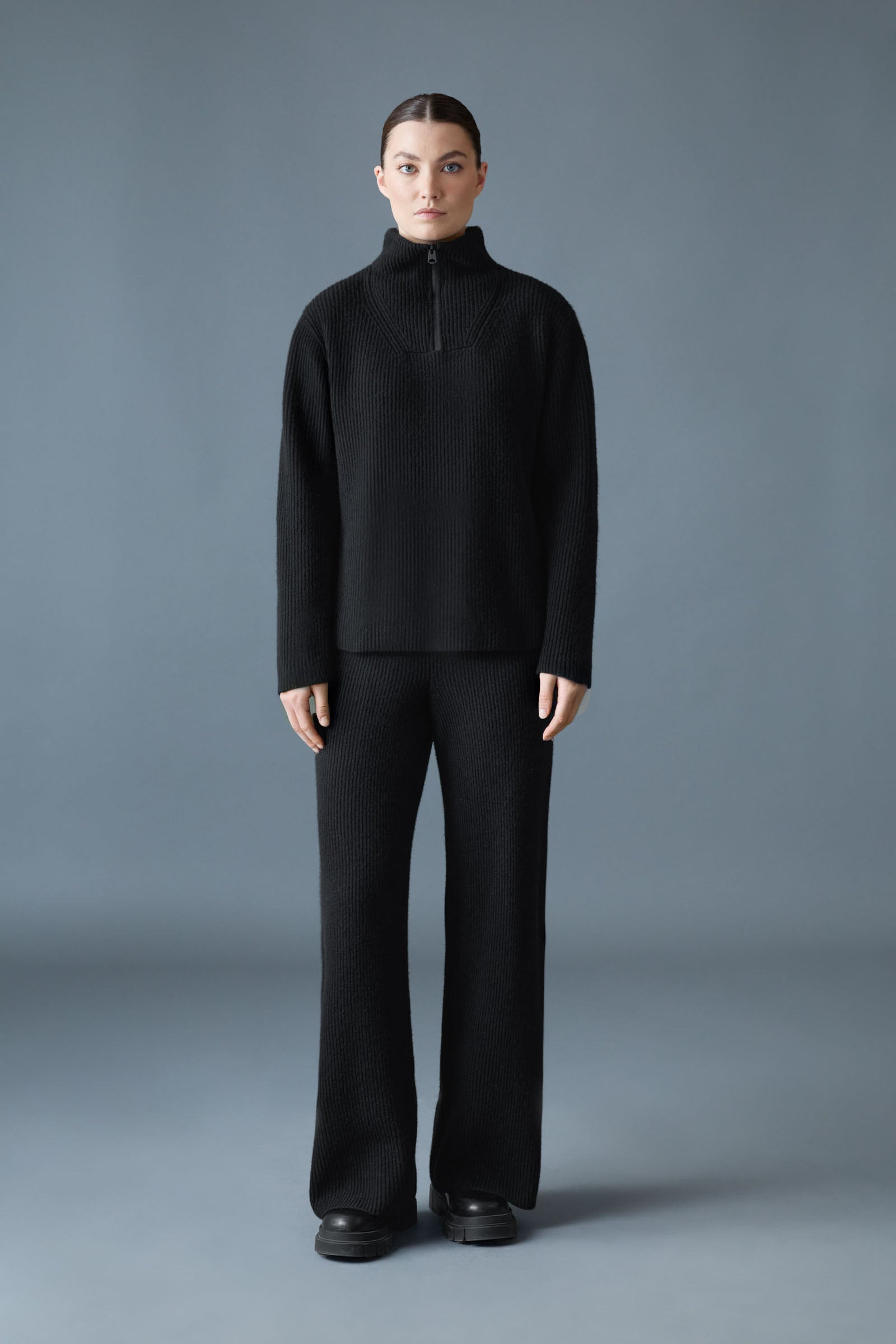 GLADYS Sweater Knit Half-Zip Pullover - 2
