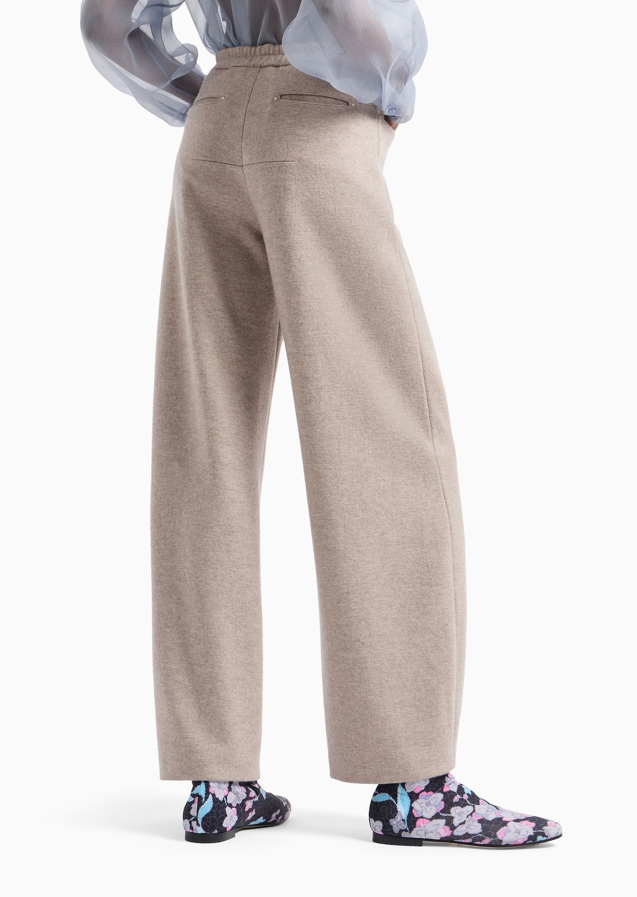 Wide trousers in double cashmere cloth - 3