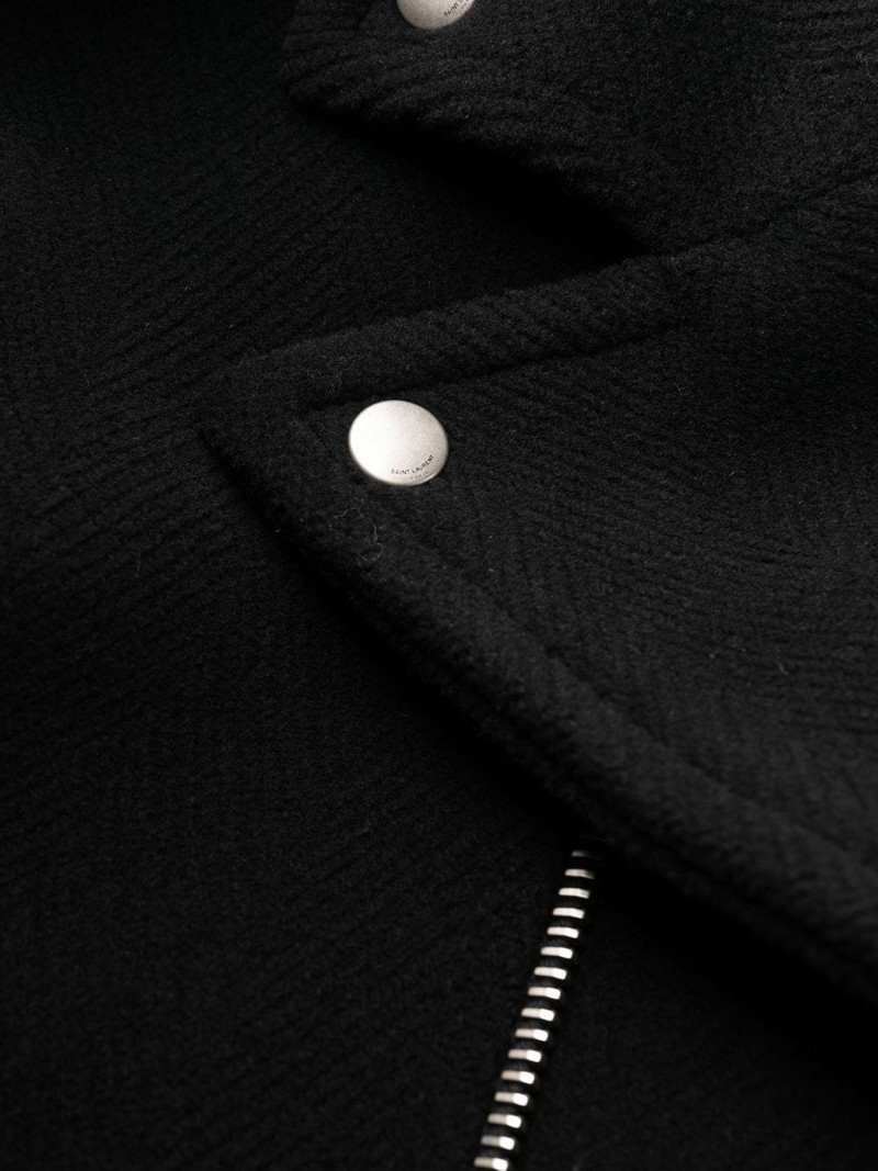 notched-collar zip-fastening 코트 7