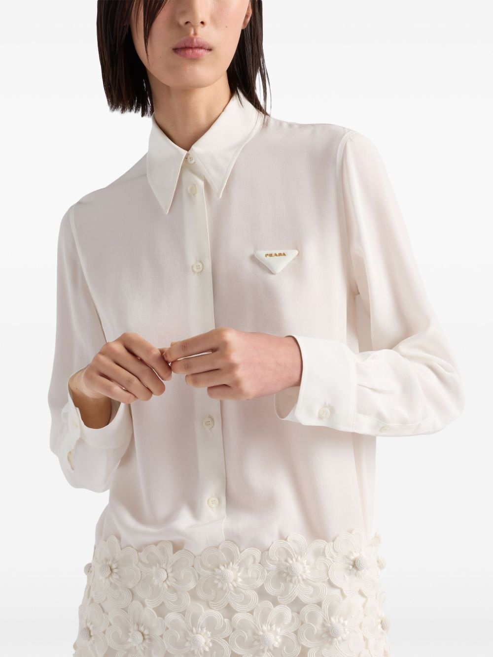 crêpe de chine shirt - 5