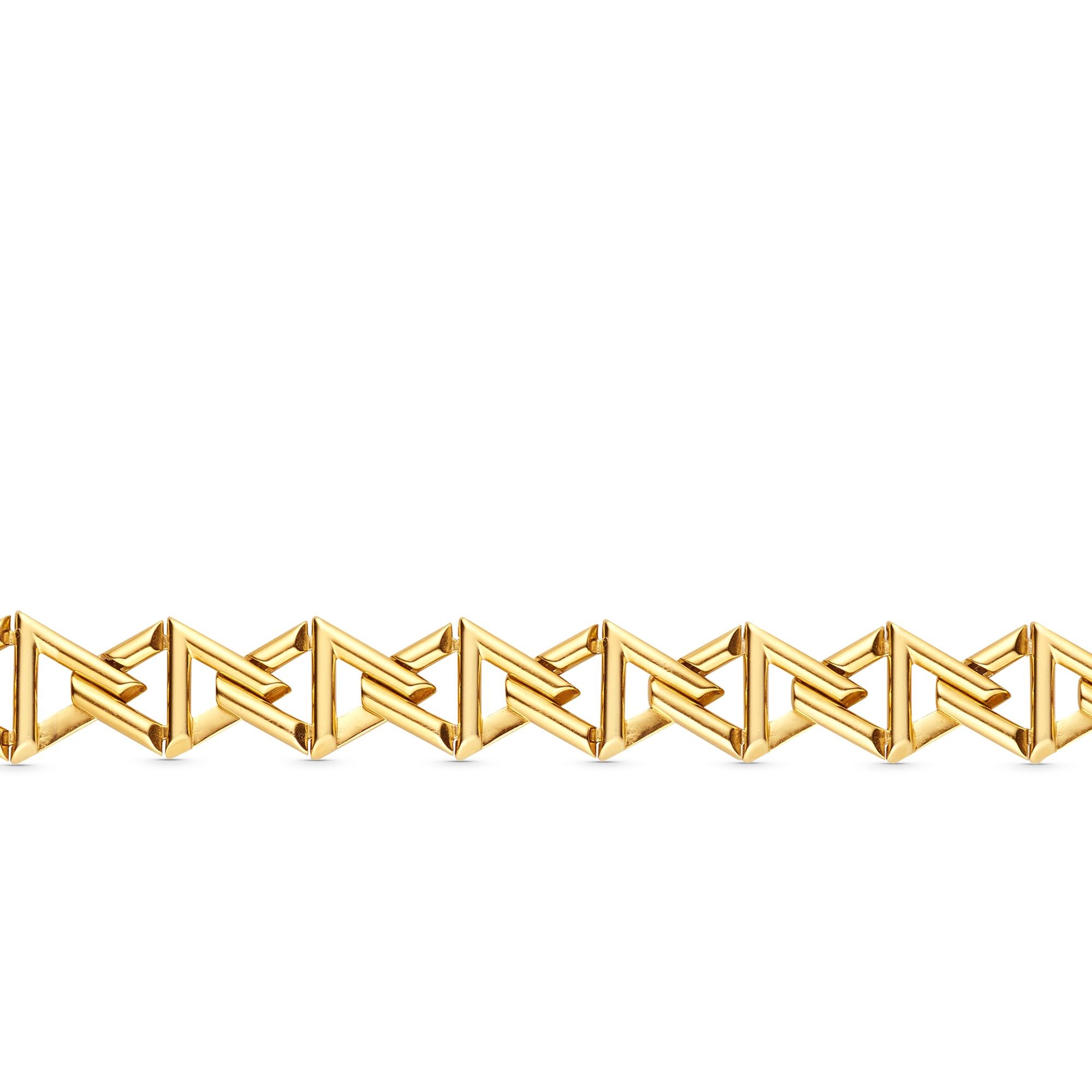 LV Volt Curb Chain Large Bracelet, Yellow Gold - 4