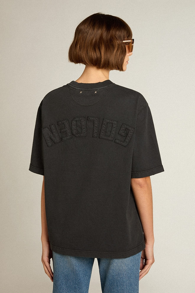 T-shirt in washed black with reverse logo on the back - Asian fit - 7