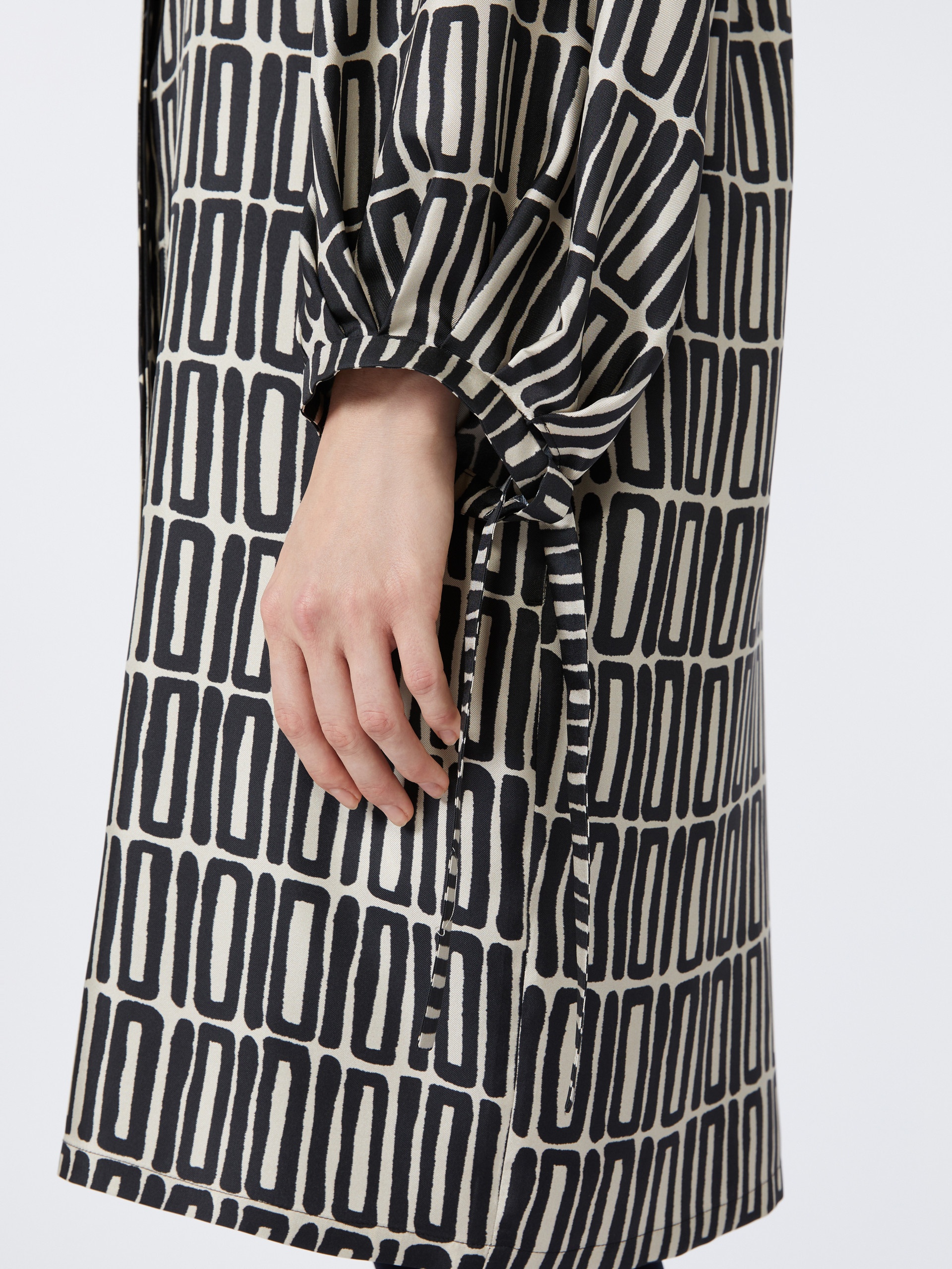 OTTONE Printed silk twill dress - 5