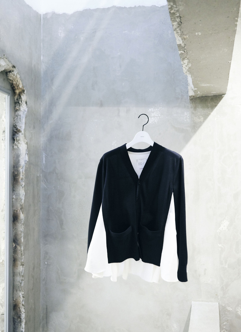 Poplin x Cotton Knit Cardigan 1