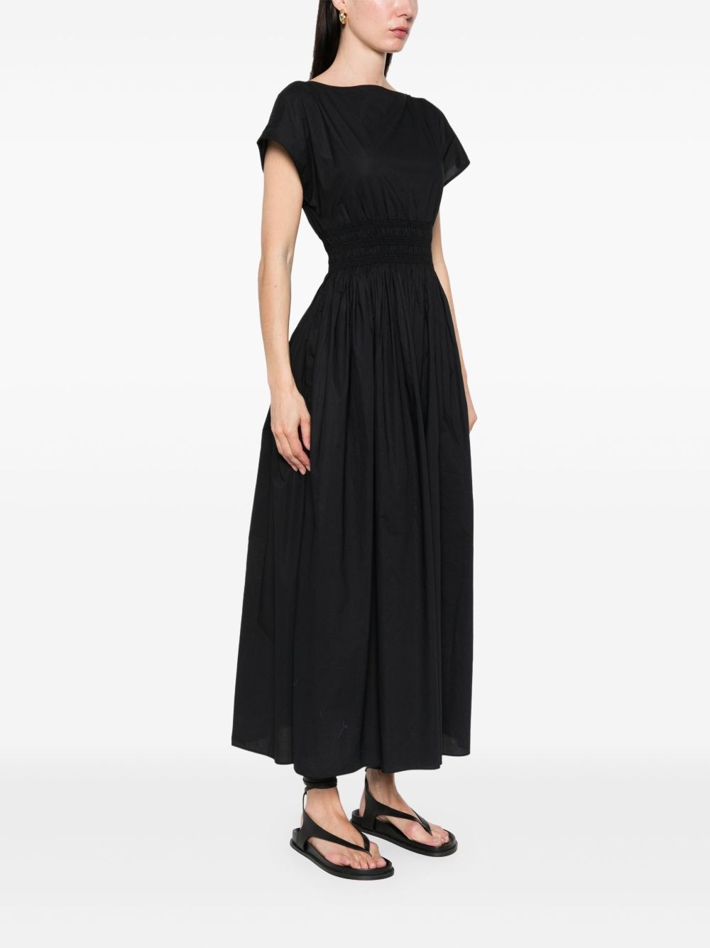 shirred-waist midi dress - 3