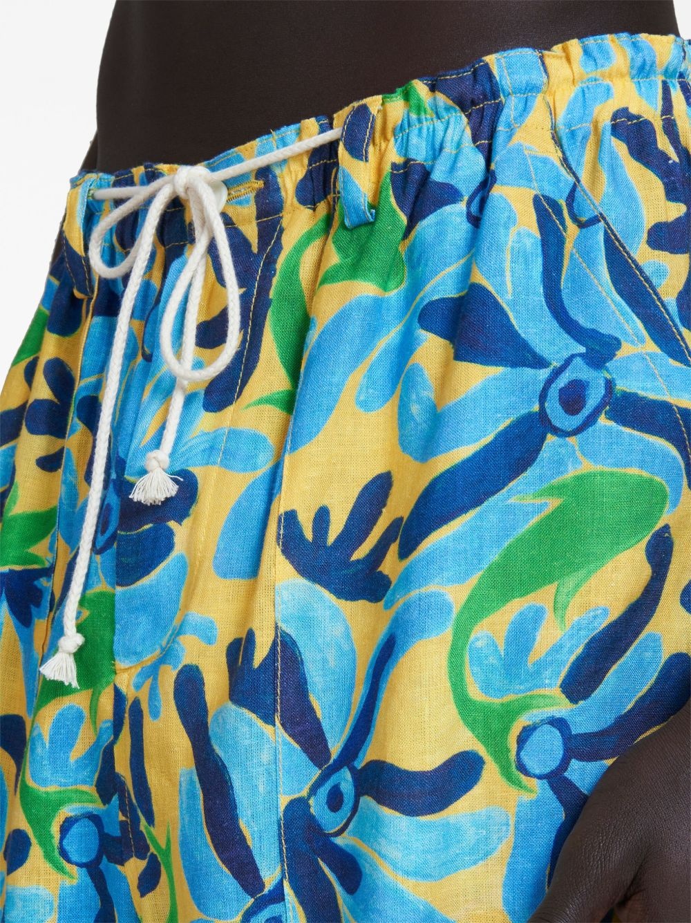 graphic-print drop-crotch shorts - 5