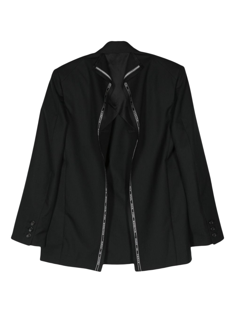 unfinished-effect open-back blazer - 2