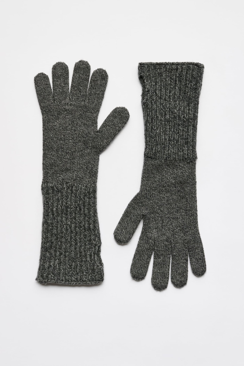 Fold Gloves Slub Twisted Ash Grey Wool 3