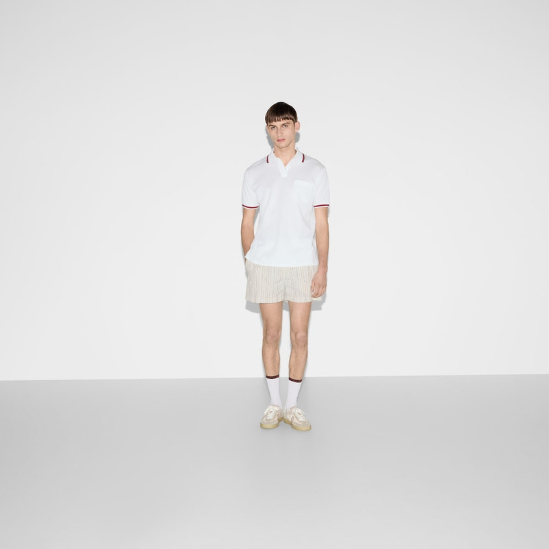 GUCCI Cotton polo shirt with embroidery outlook