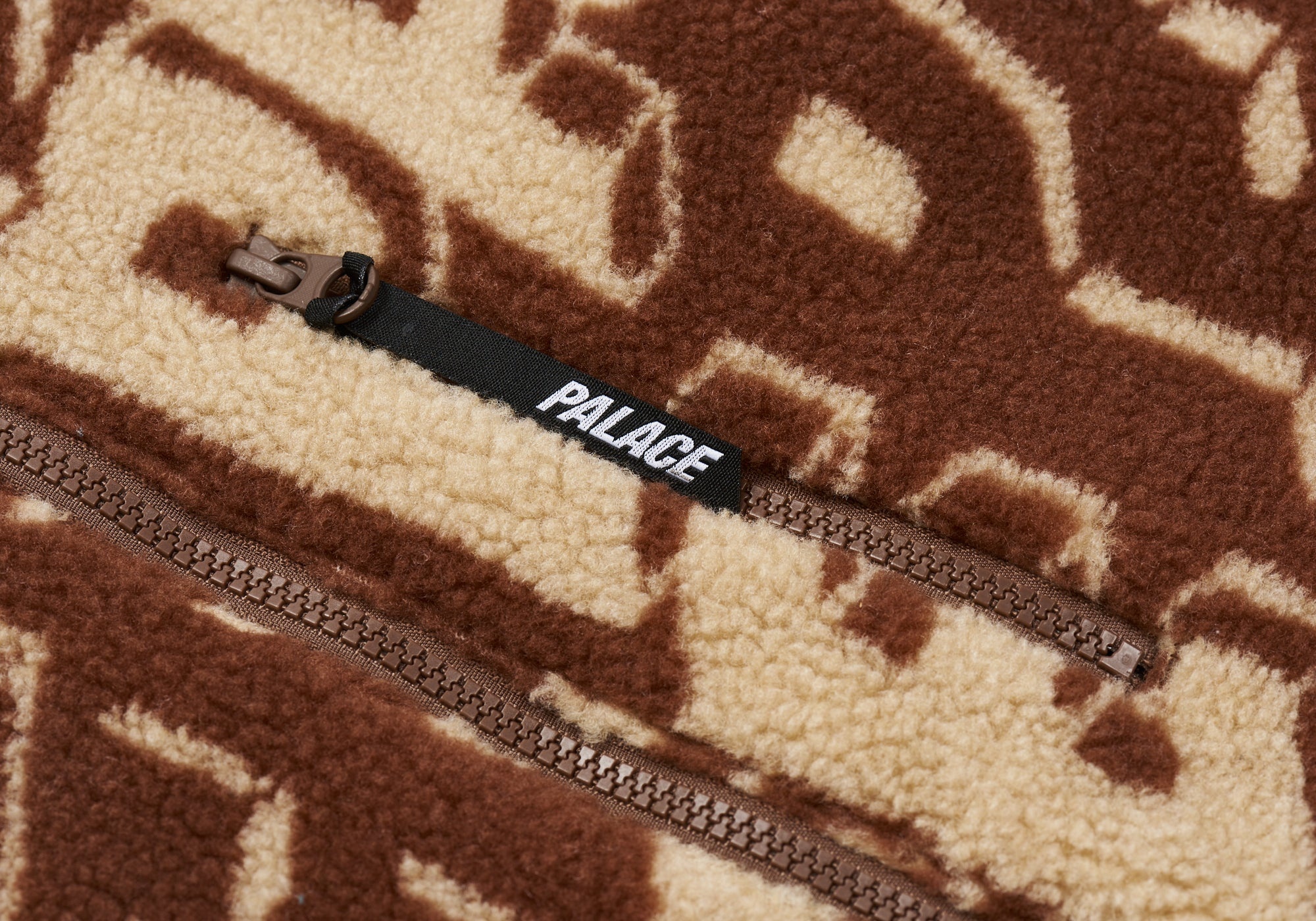 【Palace】 Jacquard Fleece Hooded Jacket Tan/Brown Buy Palace Jacquard Fleece Hooded Jacket 'Tan/Brown
