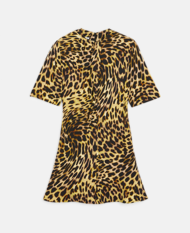 Falabella Chain Cheetah Mini Dress 1