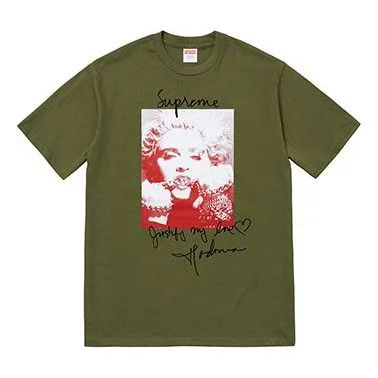 Supreme FW18 Madonna Tee Olive Printing Short Sleeve Unisex Olive Green SUP-FW18-011 - 1