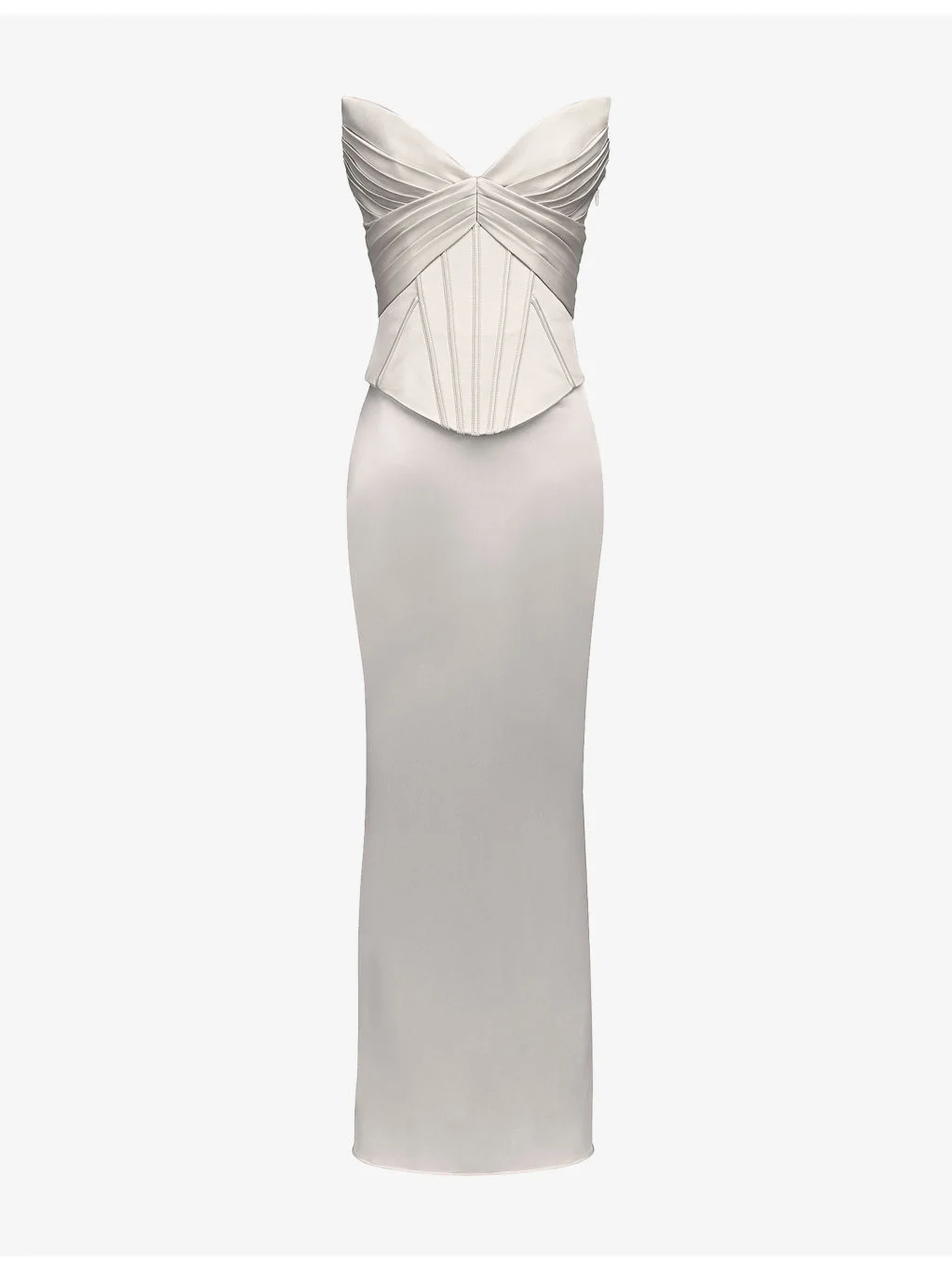 Eve Satin Corset Maxi Gown - 1