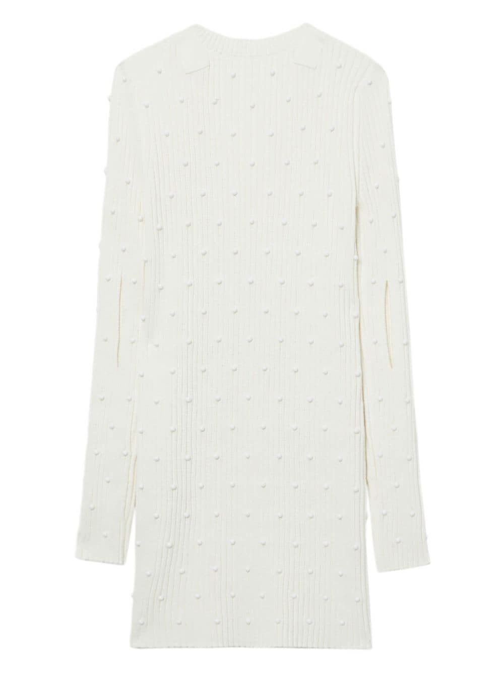 bead-embellished ribbed-knit dress - 6