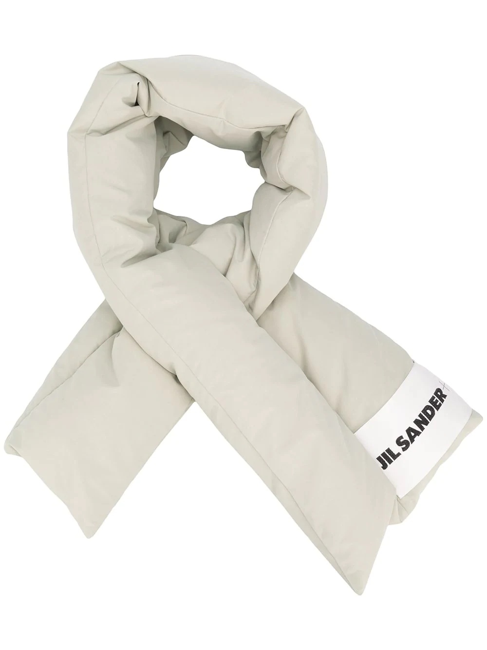 logo-patch padded scarf - 1