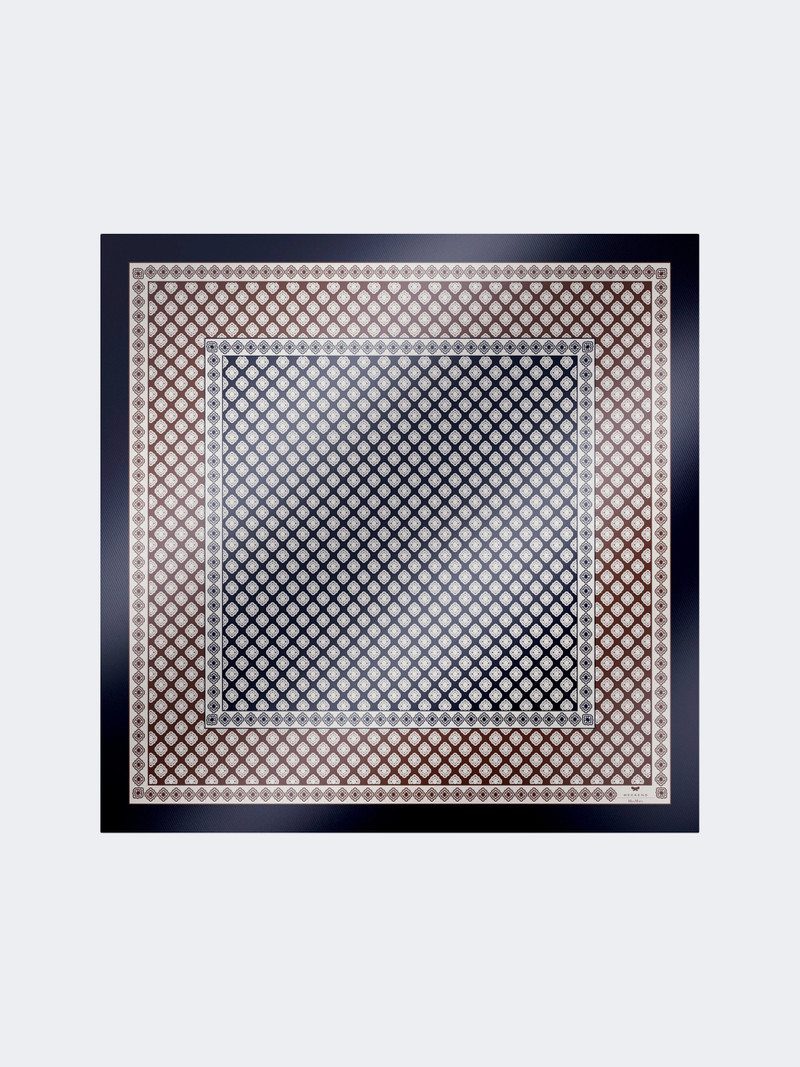 ONESTO Printed silk foulard - MUD 1
