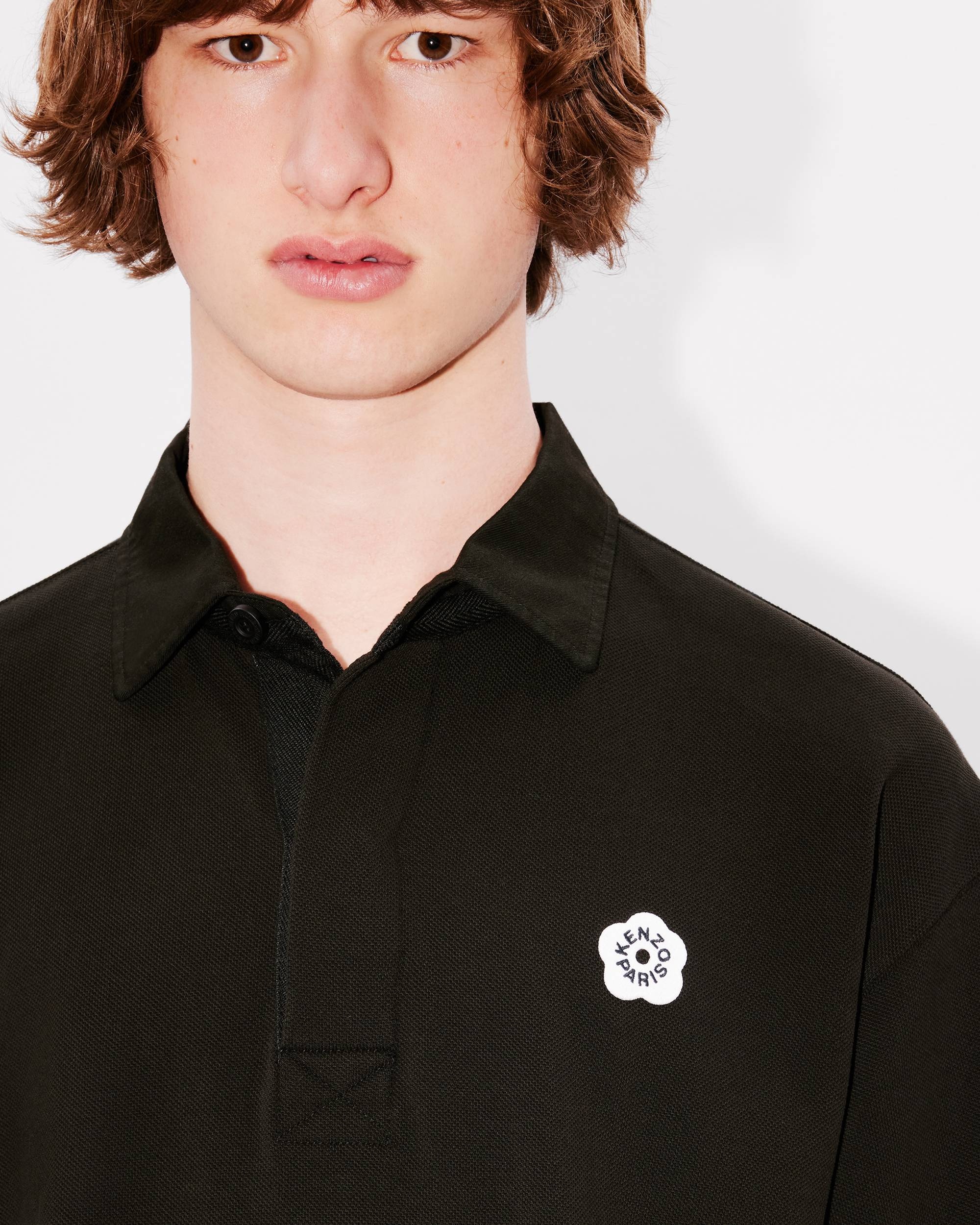 'Boke Flower 2.0' embroidered polo in organic cotton - 6