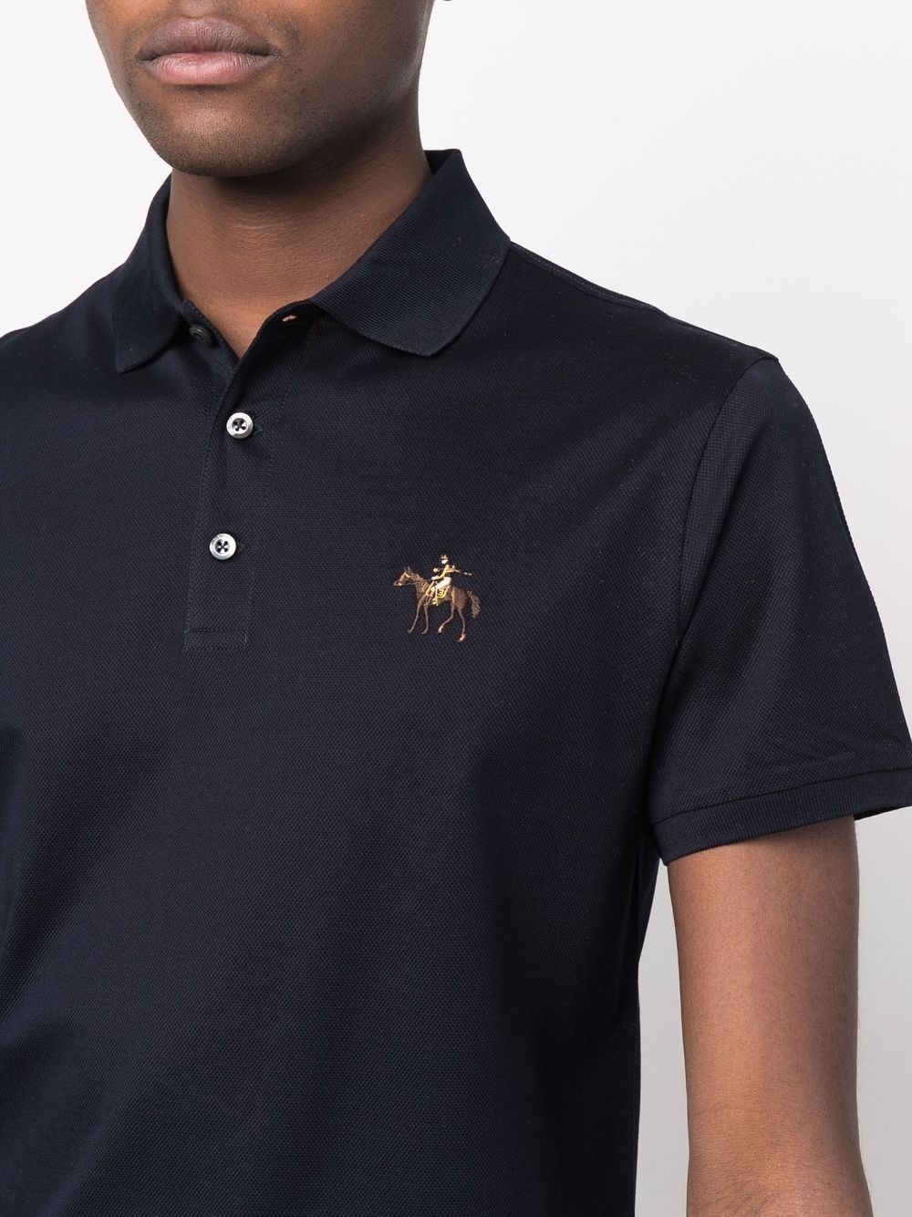 embroidered logo polo shirt - 5