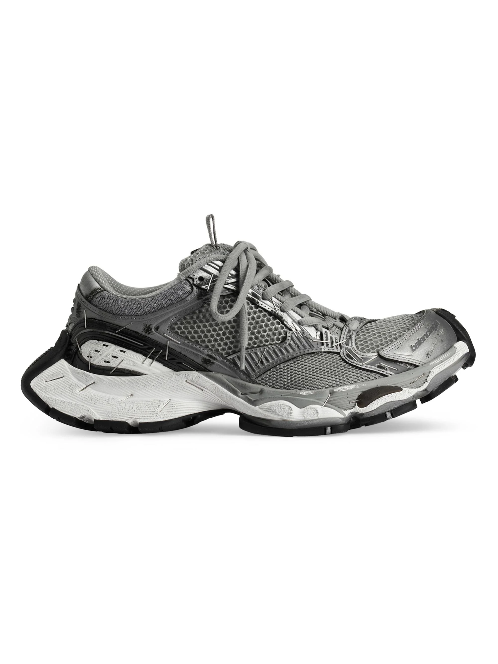 Men's Stapler Sneakers - Grey Silver Black White - 1