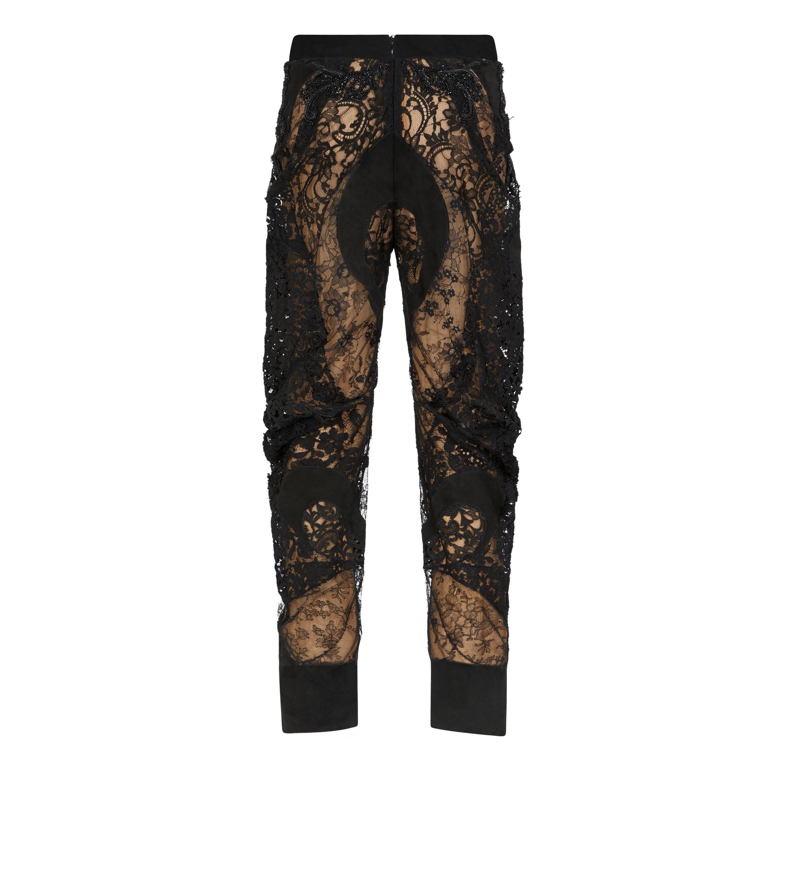 LACE PATCHWORK & JET EMBROIDERY PANTS - 2