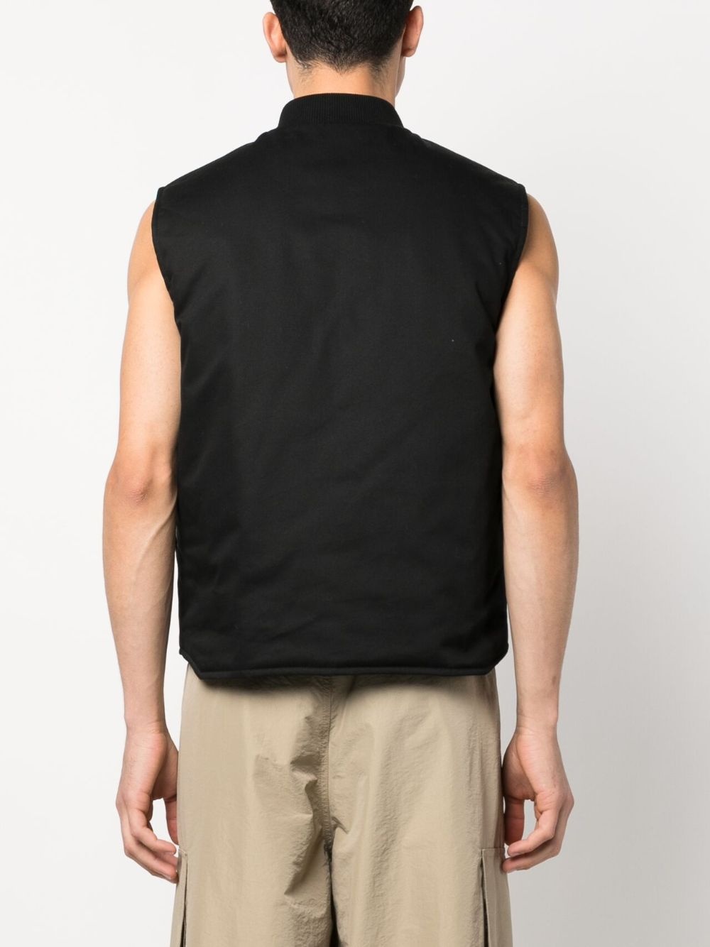 Sartorial-tape zip-up gilet - 4