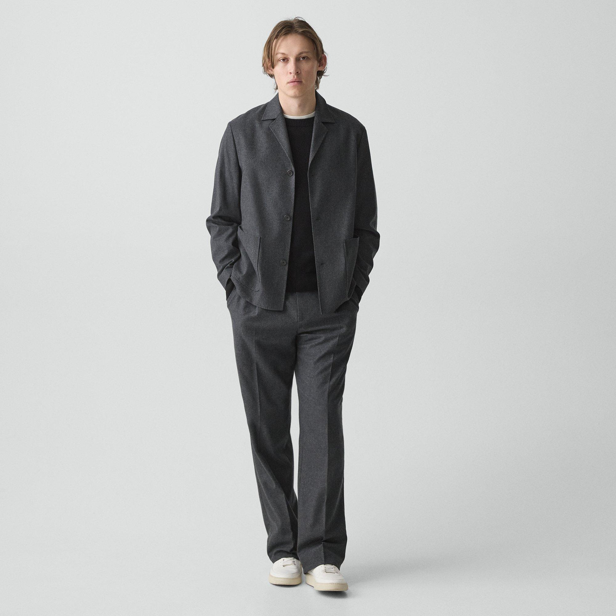 Three-Button Blazer in Cashmere-Blend Flannel - 6