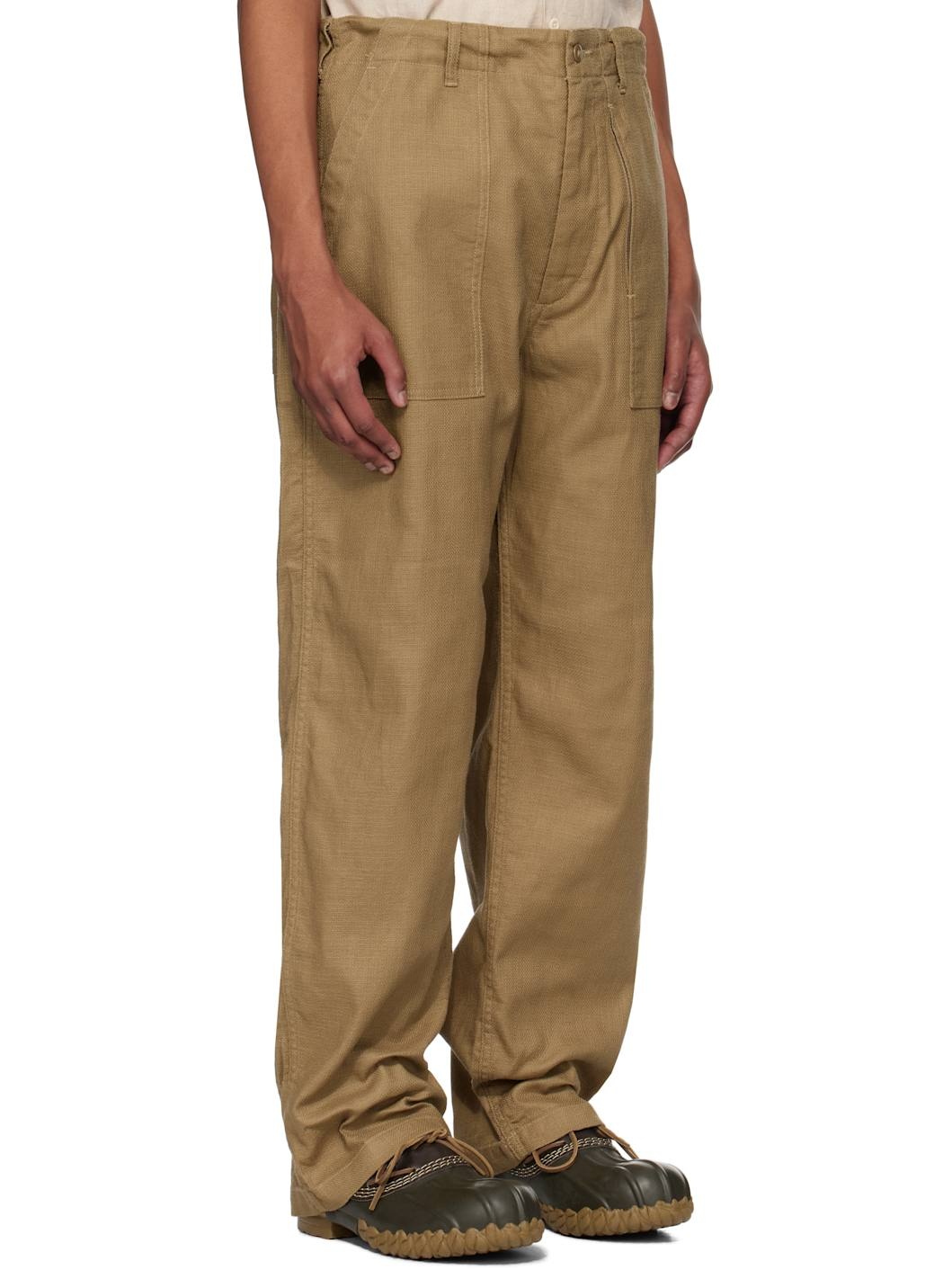 Beige Fatigue Trousers - 2
