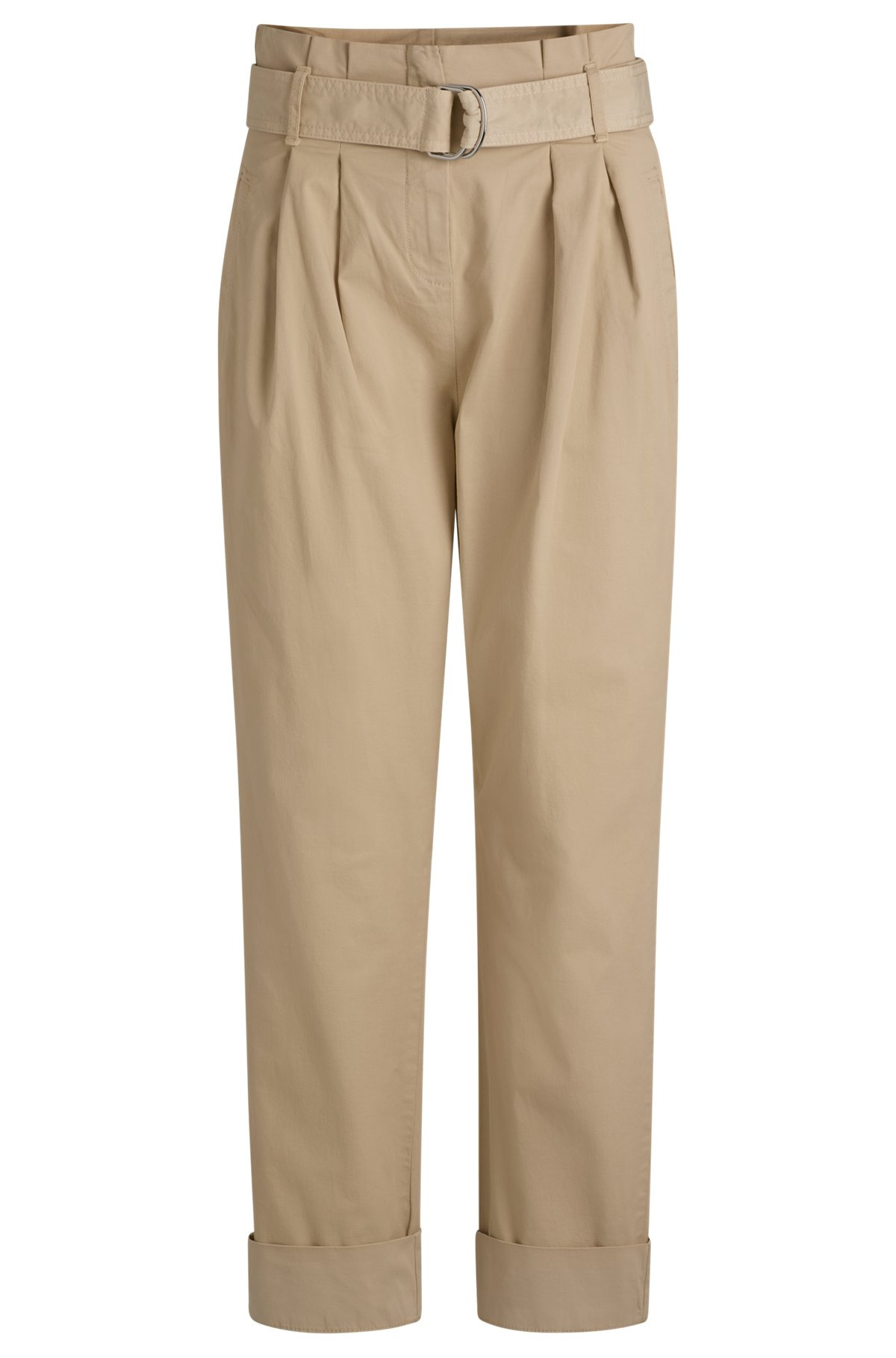 PAPERBAG TROUSERS IN STRETCH-COTTON TWILL - 1