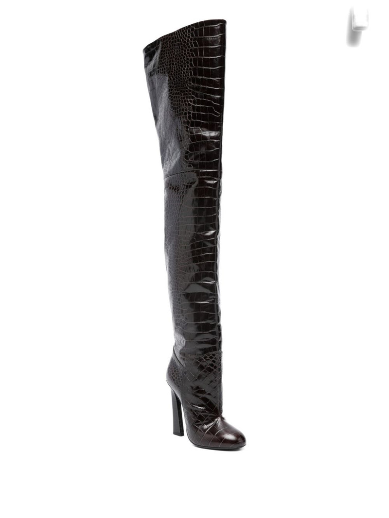 DSQUARED2 crocodile-effect heeled boots outlook