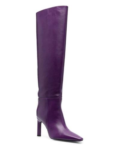 THE ATTICO leather knee-length boots outlook