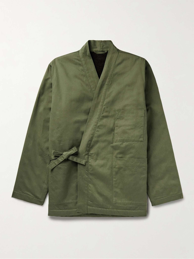 Kyoto Reversible Cotton-Twill and Recycled-Fleece Jacket 1