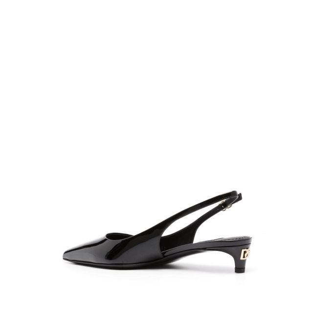 40mm patent slingback pumps - 3