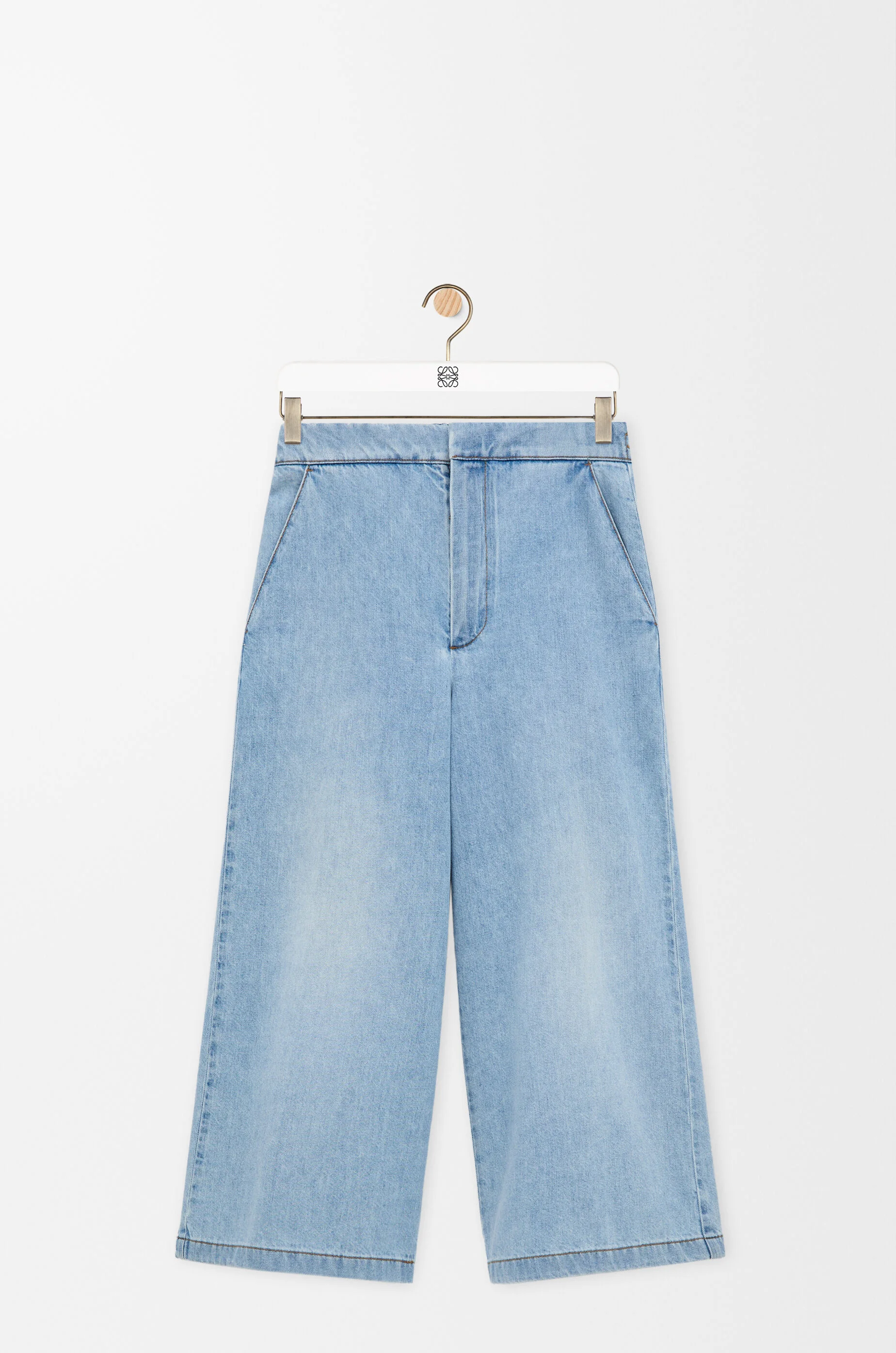 Cropped trousers in denim - 1