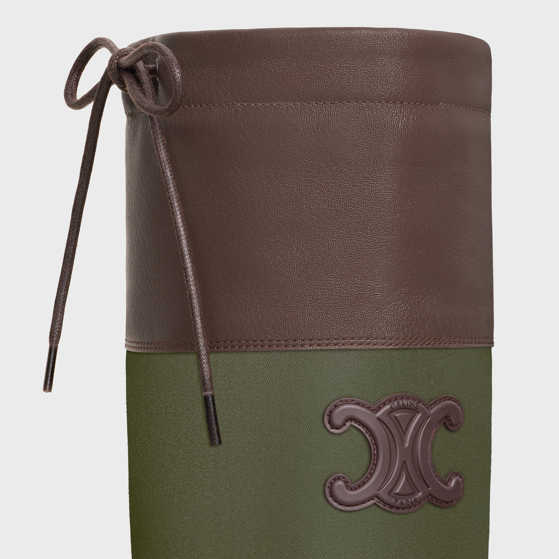 celine riley HIGH BOOT IN Nylon and Calfskin - 5
