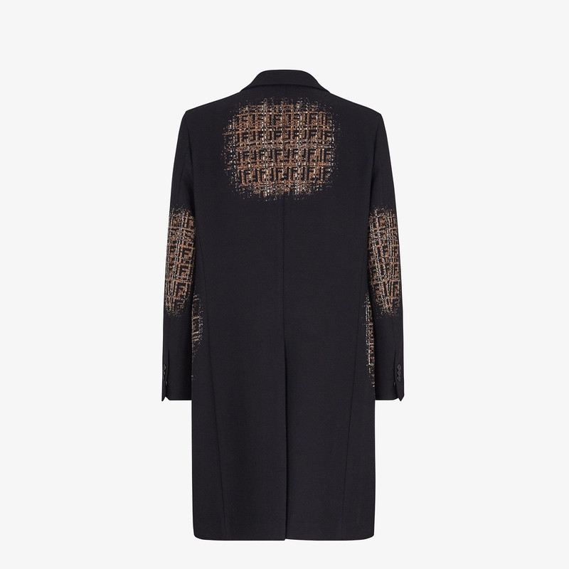 FENDI Black wool coat outlook