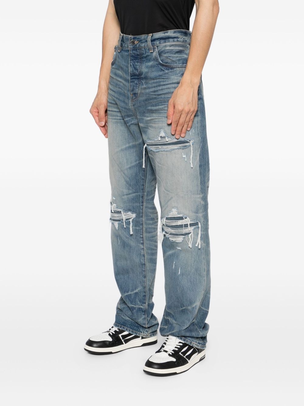 PLEATED STRAIGHT JEANS - 3