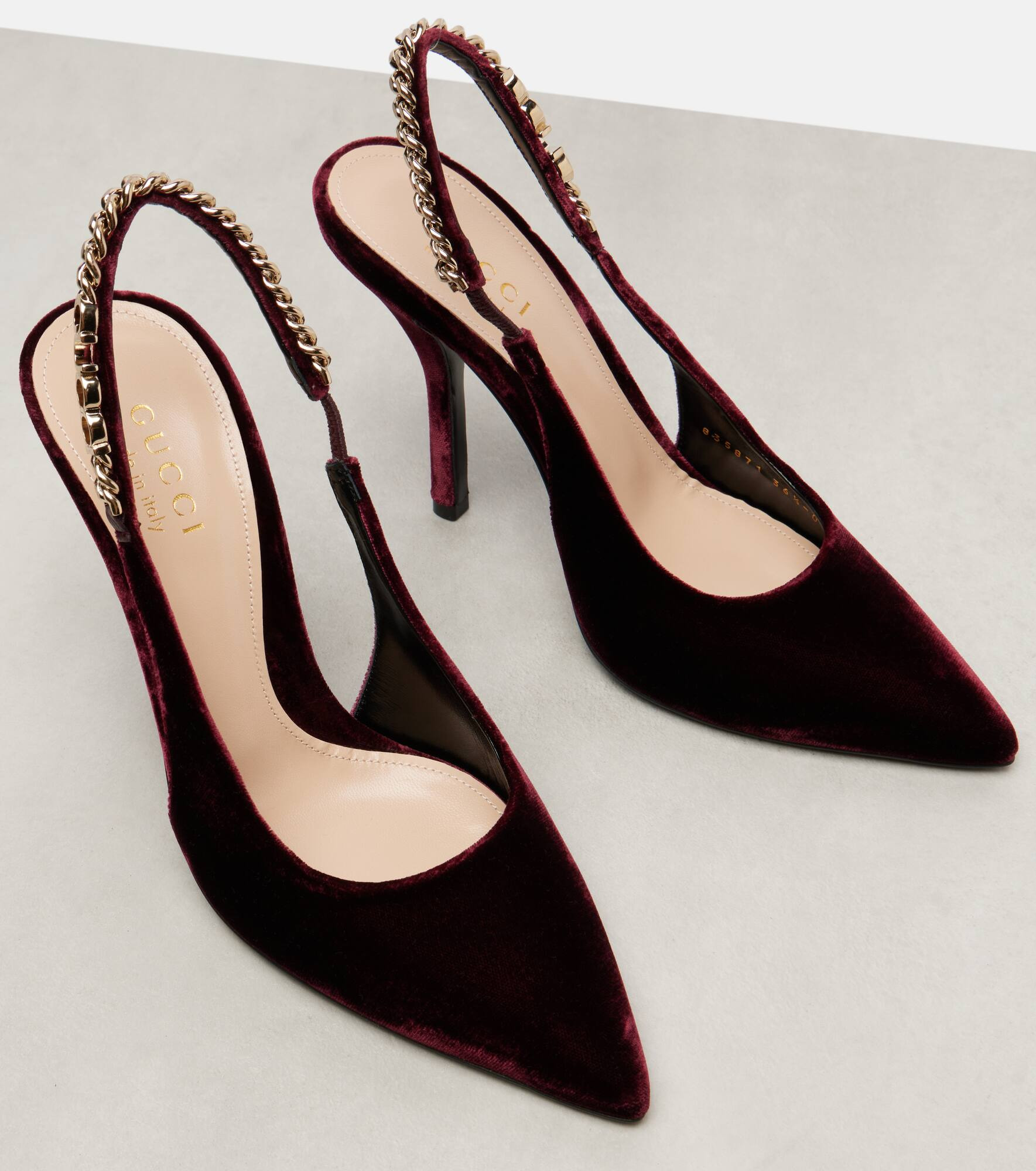 Signoria velvet slingback pumps - 5