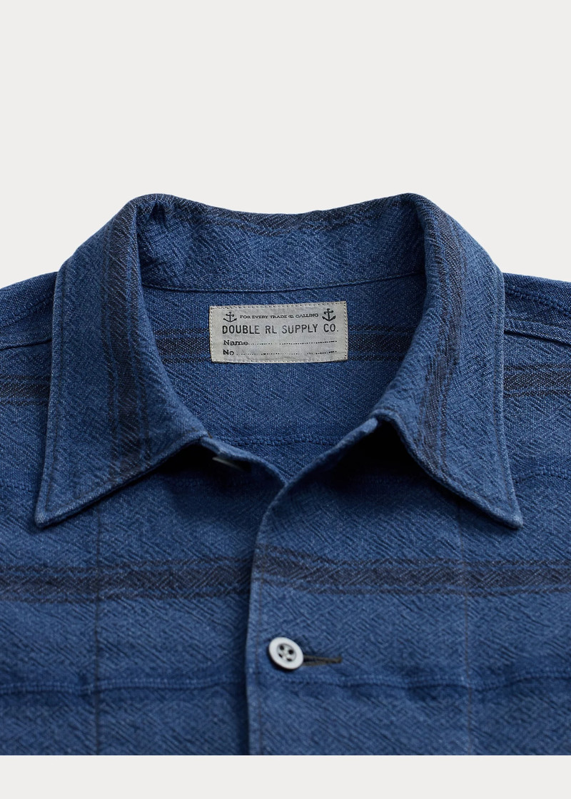 Indigo Striped Dobby Overshirt 4
